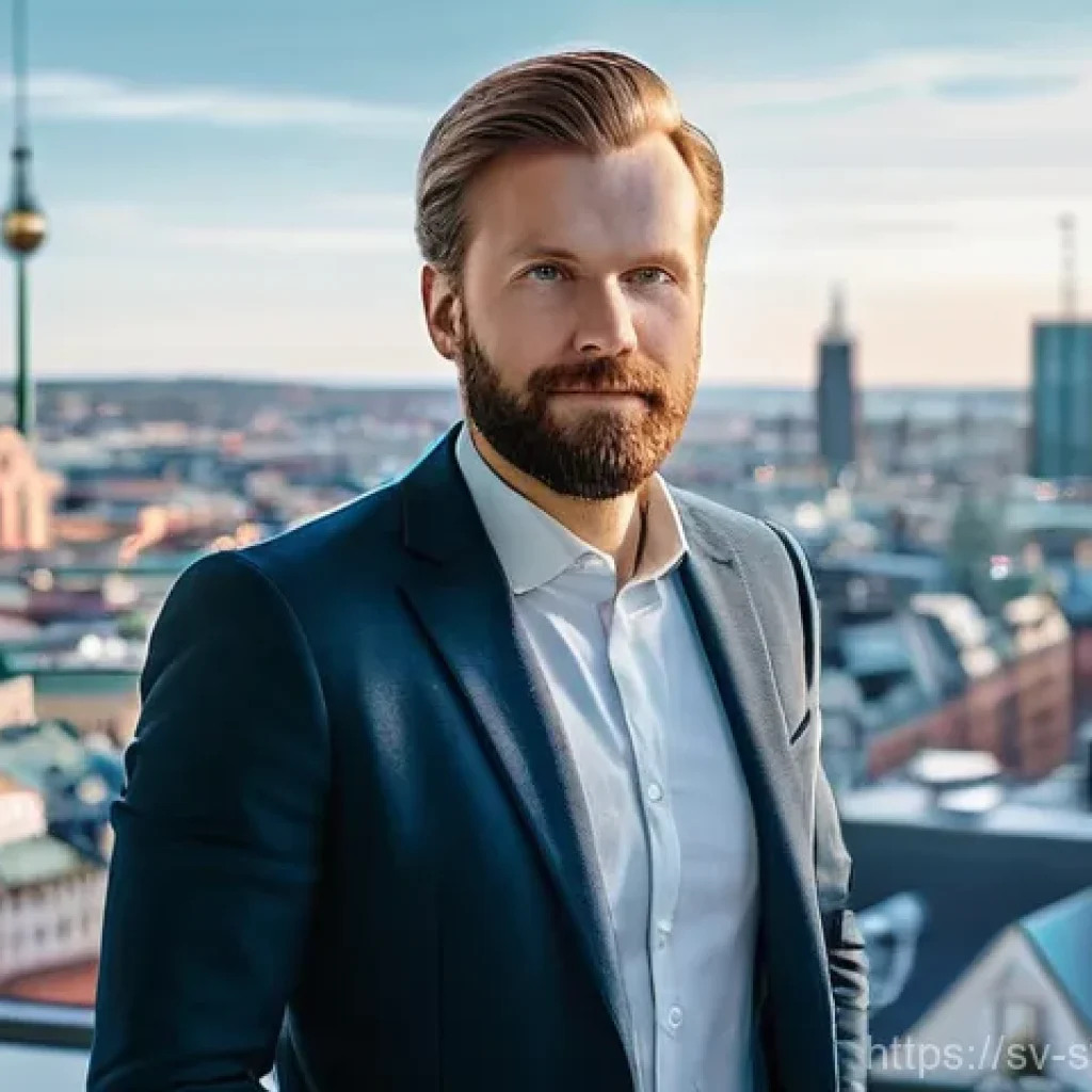 스타트업 가치 평가에서의 배당금 할인 모델 - **Prompt:** A confident and visionary Swedish startup founder, in their late 20s to early 30s, stand...