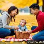 Home 22 스타트업 가치 평가에서의 실적 비교 - **Prompt:** "A vibrant, joyful family picnic scene in a sunlit park during autumn. The image feature...