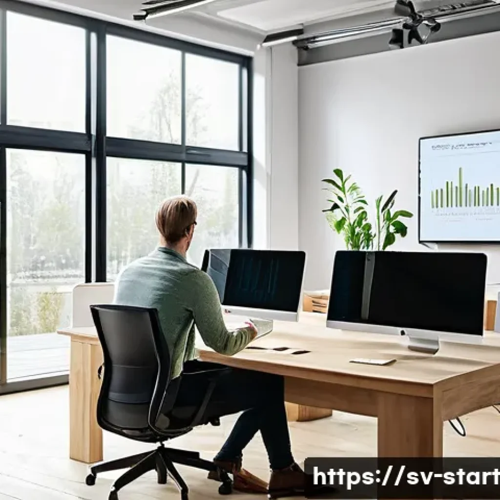 스타트업 가치 평가와 시장 동향 - A modern Scandinavian startup office environment featuring a diverse team of professionals analyzing...