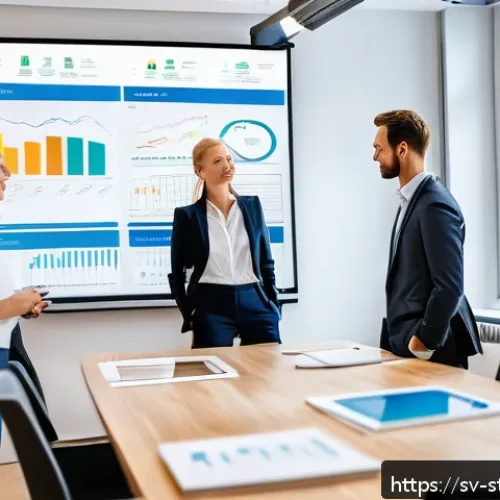 Home 17 스타트업 가치 평가의 공정 거래 법률 - A modern Swedish startup office setting featuring diverse entrepreneurs and investors engaged in a t...